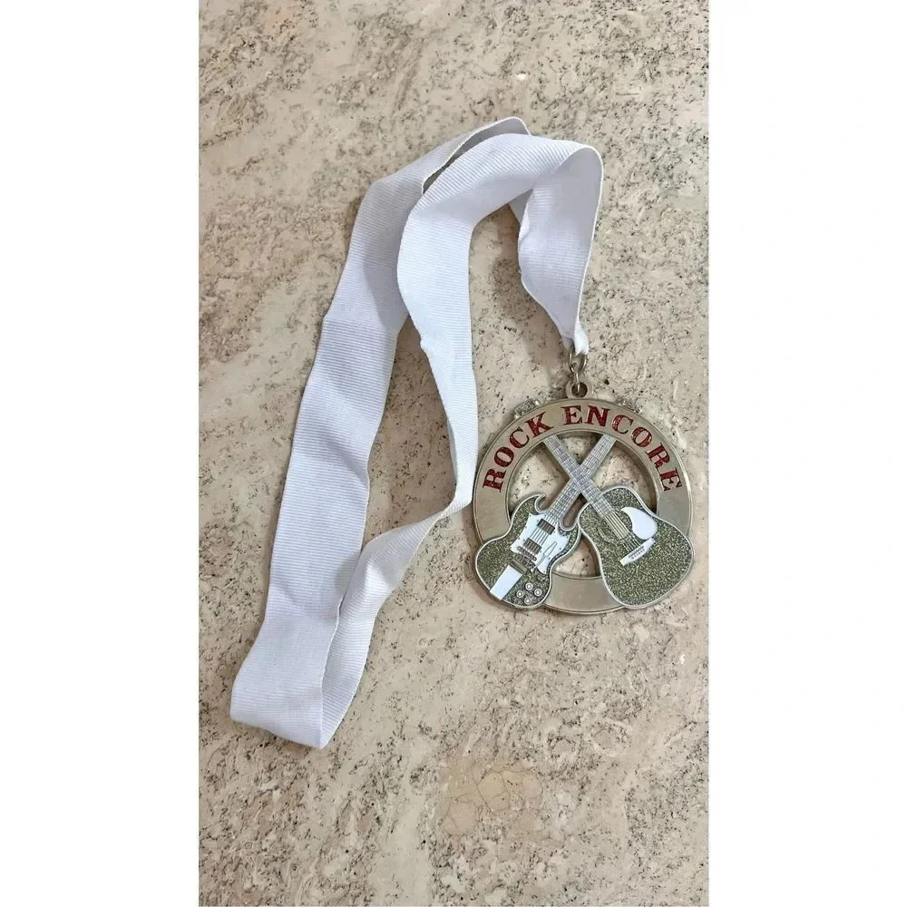 Rock Encore Rock 'N Roll Guitar Marathon Series Running‎ Race Finisher Medal